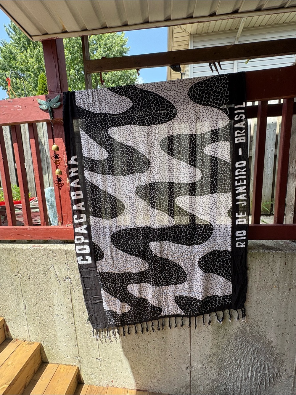 Copacabana Rio de Janeiro Black & White sarong